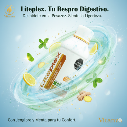 Liteplex - Tónico Metabólico de Té Verde, Jengibre y Limón