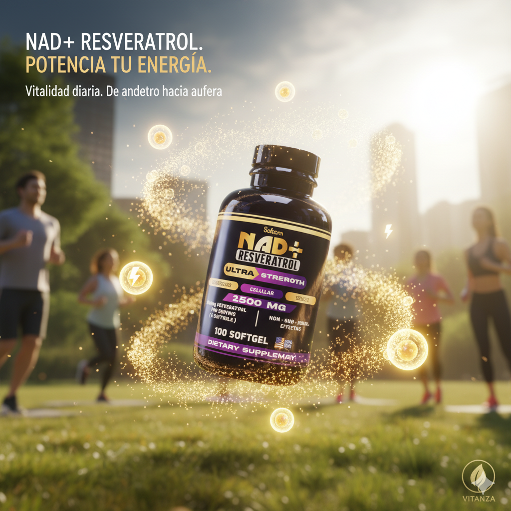 Resveratrol con Precursores de NAD+ - Fórmula de Longevidad Celular