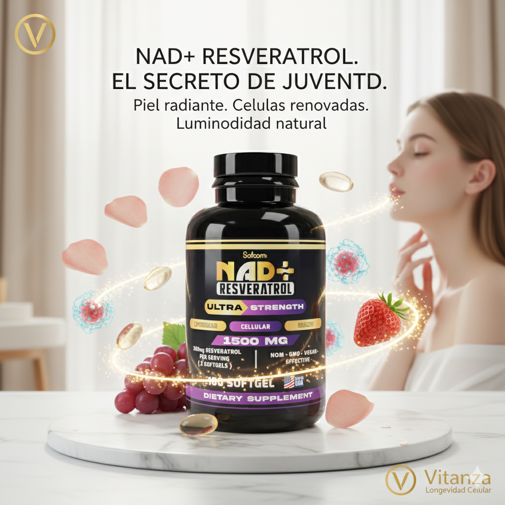 Resveratrol con Precursores de NAD+ - Fórmula de Longevidad Celular