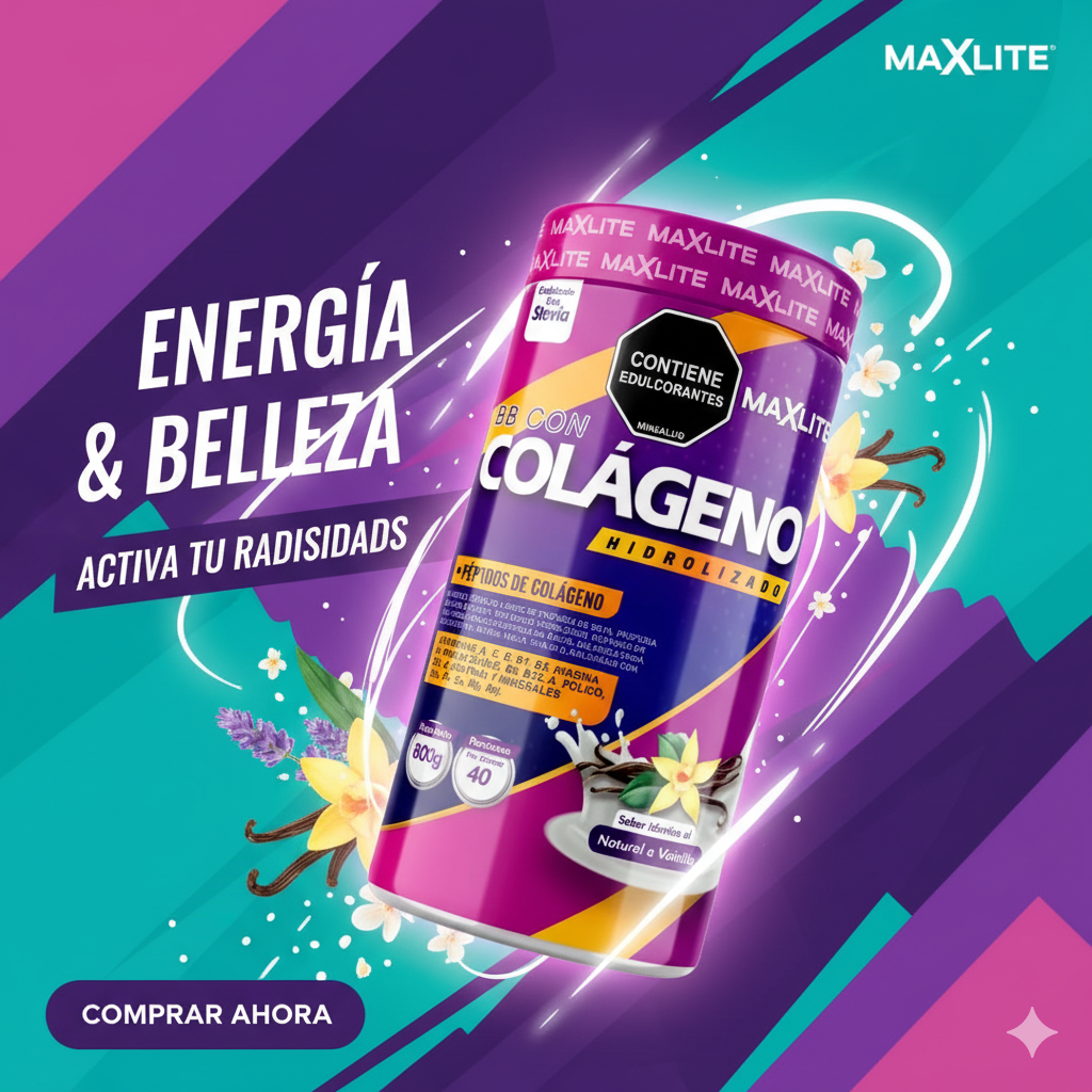 MAXLITE Colágeno Hidrolizado en Péptidos - Fórmula Avanzada 800g