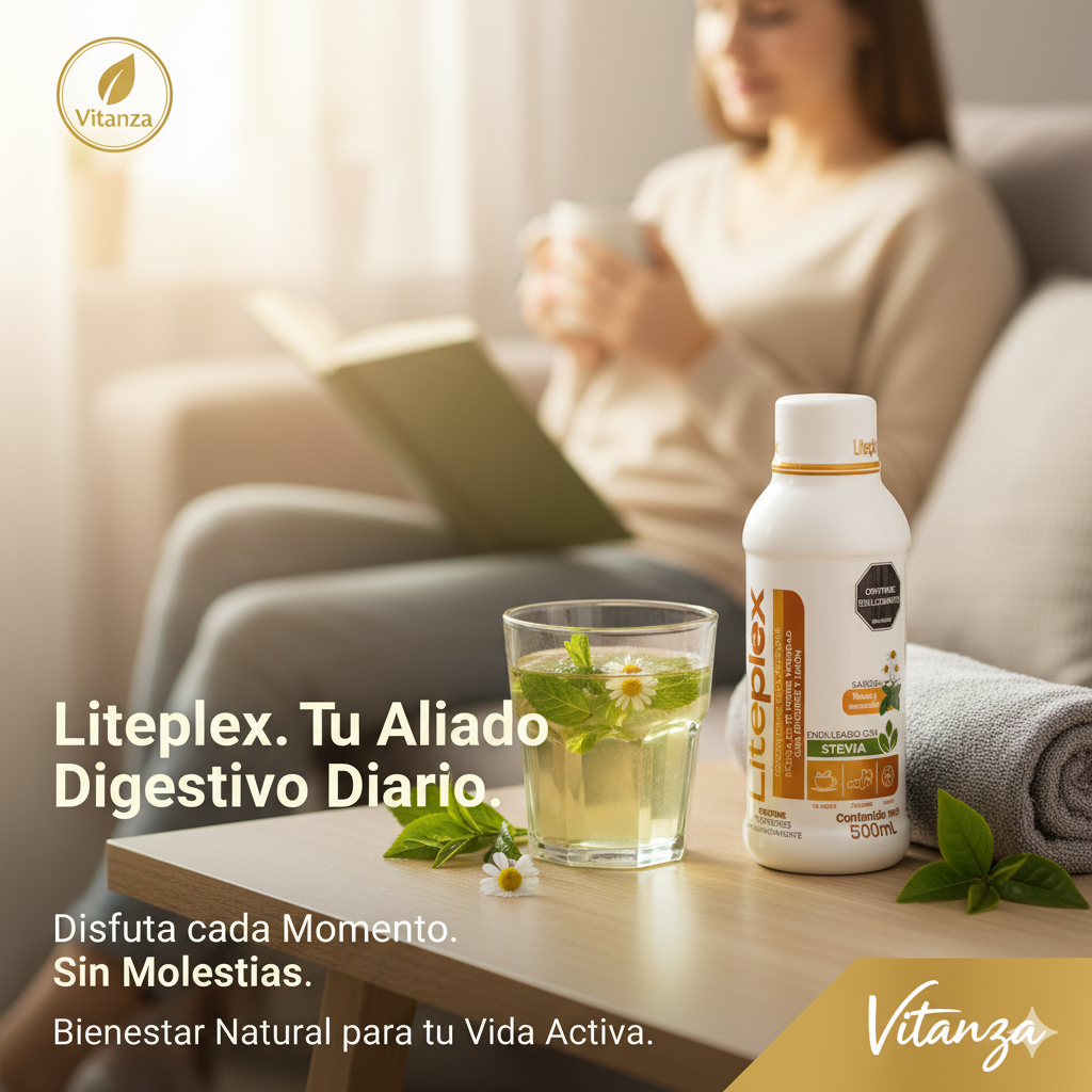 Liteplex - Tónico Metabólico de Té Verde, Jengibre y Limón