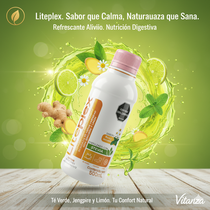 Liteplex - Tónico Metabólico de Té Verde, Jengibre y Limón